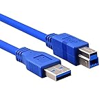 Kovake 5-Fuß USB 3.0 Kabel für Drucker, USB A-Stecker auf B-Stecker Kabel, USB Printer Cable Druckerkabel Kompatibel mit HP, Canon, Epson, Dell, Lexmark, Xerox, Brother und andere Druckerg