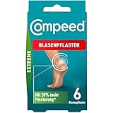 Compeed Blasenpflaster Extreme Hydrokolloid für extra starken Schutz bei Blasen an den Fersen, Transparent, 6 stück, Pack of 6