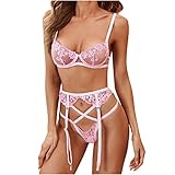 WUSIKY Damen Dessous-Sets 2021 Sommer Neue Frauen Sexy Dessous Korsett Spitze Bügel Rassige Musselin Nachtwäsche Unterwäsche Tops+B