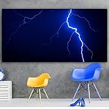 Poster Blitz Gewitter Bilder Leinwand Malerei Druck auf Wandkunst Bild für Wohnkultur Ungerahmt-30x60