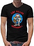 TShirt-People Los Pollos Hermanos V-Kragen T-Shirt Herren XXXL Dunkelb