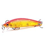 Angelköder 7,5g 8,5 cm Hard Crankbait Wobblers Künstliche schwimmende Jerkbait Trolling Bass Isca Carp 1 stücke Qualität Laser Minnow (Farbe : 06)