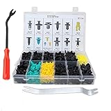 GDYJP 555 Stücke Auto Befestigung Clips,Car Body Trim Clips,Universal Türverkleidung Klammern Stoßstangen Zierleisten Befestigungclips, Spreiznieten Kunststoff Set (mit Zwei Werkzeuge)