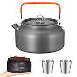 Awroutdoor Camping Teekessel Kaffeekanne Outdoor Geschirr Set mit 1.2 L Teekanne für Outdoor Picknick W