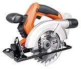 WORX WX529.9 Akku Handkreissäge 20V - mit einstellbarem Schnittwinkel, schnellem Sägeblattwechsel & Anschluss für Staubabsaugung – Ø150mm – Ohne Akku & Ladegerät, Orange / Schw