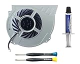 ElecGear Replacement CPU Lüfter für PS4 Pro CUH-7xxx – Intern Reparatur Ersatzkühler Ventilator Kühler Cooling Fan, Thermo Paste, TR8 Torx Security, PH0 Driver Set für Playstation 4