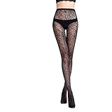 Lazzboy Strumpfhosen Damen Halloween Frauen Sexy Netzstrumpfhosen Garne Netzstrümpfe Reizvolle Schwarz High Waist Hingucker Fischernetz (C)