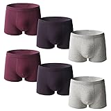 Herren Boxershorts 6er Pack Männer Unterhosen Komfortabel Unterwäsche Atmungsaktiv Komfortabel R