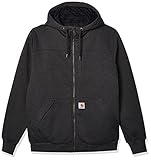 Carhartt Herren Rockland Quilt-Lined Full-Zip Hooded Sweatshirt Sweater, Carbon Heather, XL