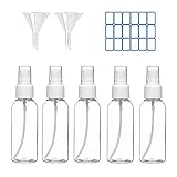 100 ml Sprühflasche leer, Zerstäuber für unterwegs, Kunststoff, wiederverwendbar, transp