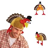 DAGONGJI Truthahnhüte,Atmungsaktives Weich,Truthahn Hut,für Halloween Weihnachten Thanksgiving Party (Color : Rad, Size : One Size)