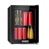 Klarstein Harlem Getränkekühlschrank Minibar, Kompressionskühlsystem, 23 Liter Fassungsvermögen, 5 Kühlstufen: 0-10 °C, geräuscharm: 39 dB, 1 Metallgitterboden, schw