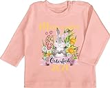 Ostern Baby - Mein erstes Osterfest 2021 - rosa - 12/18 Monate - Babyrosa - Mein erstes Ostern - BZ11 - Baby T-Shirt Lang