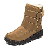 BEIAKE Damen Plüsch Schnee Mid Top Stiefel Wasserdicht Anti-Rutsch Super Warm Winterstiefel Outdoor Männer Wanderschuhe Arbeitsschuhe G