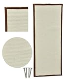 nanook Kratzbrett Sisal Kratzmatte mit Plüsch - extragroße Kratzfläche 110 x 45 - Robustes Teppich Kratzgeweb