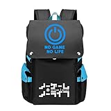 WANHONGYUE No Spiel No Life Anime Cosplay Unisex 15,6 Zoll Laptop Backpack Schultasche Rucksack für Reisen/College/Arbeit Blau / 7