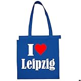 Tasche I Love Leipzig Größe 38x42 Farbe Grau Druck Schw