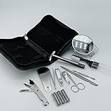 guoqunshop Zehennagelknipser Herren Maniküre Werkzeug Auto Business Maniküre Nase Haar Flaschenöffner Zahnbürste Maniküre Rasur Set Fingernagelschneider (Size : Black)