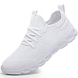 Damen Laufschuhe Turnschuhe Sportschuhe Sneaker Running Tennis Schuhe Freizeit Straßenlaufschuhe Fashion Leichtgewichts Atmungsaktiv Walkingschuhe Outdoor Fitness Jogging Sportsschuhe Weiß 39 EU