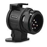 Navaris Trailer Adapter 13 zu 7 Pin - 12 V Adapter für Auto Anhängerkupplung Steckdose 13-polig auf Anhänger Stecker 7-polig - Adapter 13 auf 7