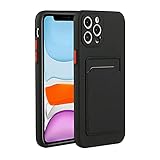 Nadoli Silicone Hülle für iPhone 12 Pro Max 6.7',Ultra Dünne Stoßfeste Kratzfest Wallet Weich Tpu Schutzhülle Handyhü