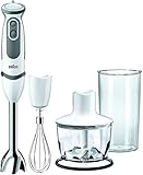 Braun Household 5035 WH Sauce Braun Stabmixer Multiquick MQ 5235, Edelstahl rostfrei, Weiß