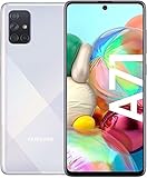 Samsung Galaxy A71 Smartphone Bundle (16,4cm (6,5 Zoll) 128 GB interner Speicher, 4 GB RAM, Dual SIM, Android inkl. 30 Monate Herstellergarantie, Silver [Exklusiv bei Amazon] Deutsche V