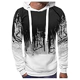 Asija Hoodie Herren Pullover mit Kapuze Kapuzenpullover für Männer Oversize Pulli Langarm Sweatshirt Beiläufig Lose Kapuzenpulli mit Känguru-Tasche Herbst Winter Sweatjack