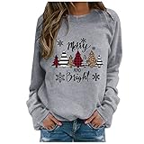 Weihnachts-Pulli-Damen Hässliche-Weihnachtspullover-Damen Teenager-Mädchen Hässlich Weihnachtsmotiv Pullover Pulli Weihnachtsbluse Weihnachtsoutfit Ugly Christmas Sweater Longshirt Xmas S