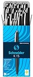 Schneider 3081 K15 Kugelschreiber (dokumentenechte Mine - Strichstärke M, Schreibfarbe: schwarz) 50 Stück schw