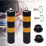CUI Set Von 2 Sicherheitsbeiträgen Für Einfahrten, Einfahrt Verkehr Warnschild Park Security Poller Safety Road Barriere Parkplatz Post Set(Size:2pcs)