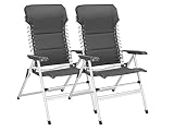 2er Set stabile XXL Campingstühle gepolstert - klappbar & leicht - Relax