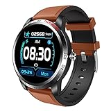 YDZ W3 Smartwatch Damen mit Blutsauerstoff EKG PPG Blutdruck Herzfrequenzüberwachung Herren Fitness Tracker Schrittzähler Wasserdicht Sportuhr (C)(F)