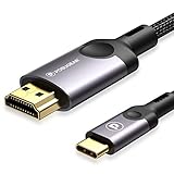 POSUGEAR USB C auf HDMI Kabel, USB C zu HDMI Kabel 2M 4K@60Hz, Type C Thunderbolt 3 auf HDMI Kabel Kompatibel mit TV, MacBook Air 2018/2019, Huawei MateBook13, Samsung Galaxy S10/S9 usw(2M)…