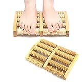 Fußmassageroller Holz,Fußmassageroller,Fußroller,Regenerierendes Fußmassagegerät,Fußmassagegerät Rollen,Fußmassagegerät für Plantarfasziitis,Fuß und Fersenschmerzlinderung,Fußakupressur-Massageg