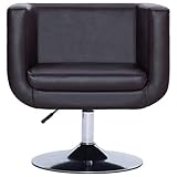 vidaXL Drehsessel Drehbar Sessel Clubsessel Barhocker Polstersessel Loungesessel Cocktailsessel Barsessel Ledersessel Drehstuhl B