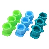 Liseng 3Er Pack Octagon Blumentopf Silikon Formen - Sukkulente Pflanzgefff Topfform Beton Zement Gips Formen, Silikon EIS Formen, DIY Craft Formen für Kleine Kakteen oder Setzling