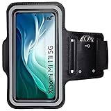 CoverKingz Sportarmband für Xiaomi Mi 11i / Poco F3 - Armtasche mit Schlüsselfach Mi 11i / Poco F3 - Sport Laufarmband Handy Armband Schw