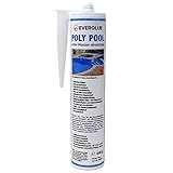 Everglue Poly Pool 1K MS-Polymer Montagekleber zum Kleben und Abdichten, unter Wasser einsetzbar, ohne Silikon, UV-beständig, bleibt dauerelastisch, Farbe: Blau, 440g