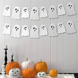 Halloween Banner Geisterdekorationen Halloween Pull Flag Banner Dekoration Ghost Papier Glitzernde Halloween Party Banner FüR SpukhäUser TüRen Indoor Outdoor Home Kaminsims Dekorationen Lieferung