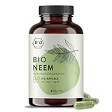 BIONUTRA® Neem Kapseln Bio (180 x 600 mg), hochdosiert, deutsche Herstellung, 2-Monatspackung, vegan, ohne Zusätze, auch als Niem Kapseln oder Nim Kapseln bek