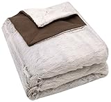ZOLLNER XXL Kuscheldecke, 150x200 cm, braun-Natur, Felloptik