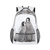 Rucksack mit niedlichem Tier-Pinguin-Motiv, wasserdicht, für Schule, Schule, Freizeit, Reisen, Wandern, Camping, Tagesrucksack für Damen und H