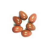 WWQDFRT St 1 STÜCK Natürlicher Gold Sandstein Ei geformter Kristallheilungsball Kristallkugel Natursteine ​​und Mineralien TL314