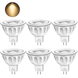 Boxlood LED GU 5.3 MR16 LED Warmweiß 12V 5W ersetzt 50W Halogenlampe 450LM 3000K Nicht Dimmbar, 40° Abstrahlwinkel Longlife LED-Strahler Spots, 6er Pack