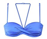 Lascana Damen Bügel-Bandeau Bikini-Set, Blau (Light Blue 17), 40