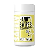 My Safely Handy Swipes Desinfektionstücher I 100 Bildschirmreiniger 13 x 9,5 cm I Touchdisplay & Smartphone Reinigungstücher OHNE Alkohol für Sensible Oberflächen I Coole Screen Wipes Spenderbox