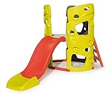 Smoby 7600840204 Abenteuer-Kletterturm mit Rutsche Spielturm für Kinder, mit Kletterwänden und Wasserrutsche für Indoor und Outdoor, für Kinder ab 2 J