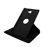 Drehbare Hülle mit Standfunktion für Samsung Galaxy Tab A (A6 2016) 10.1 inkl. Schutzfolie in SCHWARZ mit automatischer Sleep- und Wake-Up-Funktion [passend für Modell SM-T580, SM-T585]
