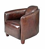 ADHW Sessel Clubsessel Loungesessel echt Leder Cocktailsessel L